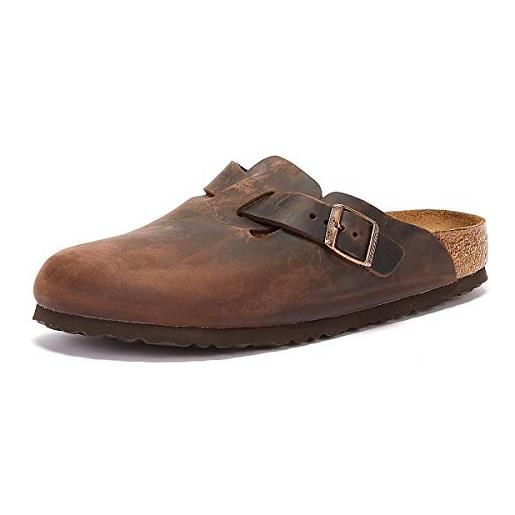 Birkenstock 860133 boston habana, oiled leather zoccoli uomo, habana eu 40