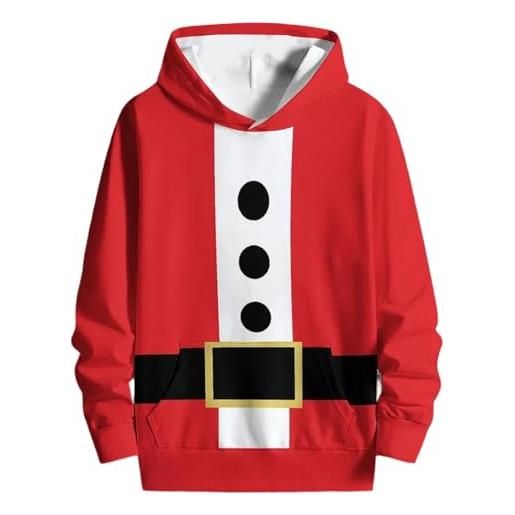 Generico felpe natale girocollo natalizie ugly sweater a maniche lunghe manica lunga maglietta tops famiglia uomo felpa invernale personalizzata idea regalo