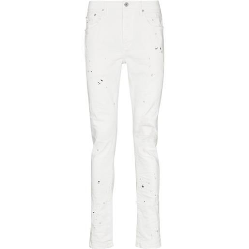 Purple Brand jeans skinny con stampa - bianco