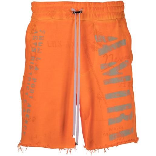 AMIRI shorts sportivi con stampa - arancione