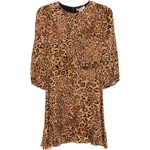TWINSET abito corto con stampa - marrone