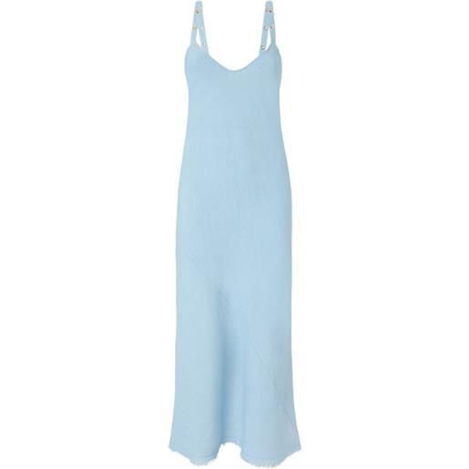 PINKO abito midi con spalline decorate - blu