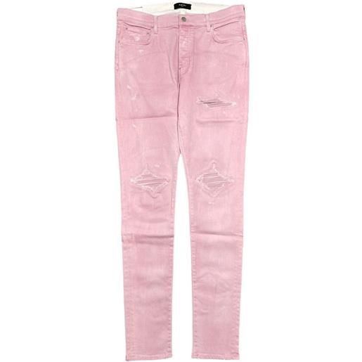AMIRI jeans dritti effetto vissuto - rosa