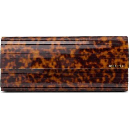 Jimmy Choo clutch sweetie con effetto tartarugato - marrone