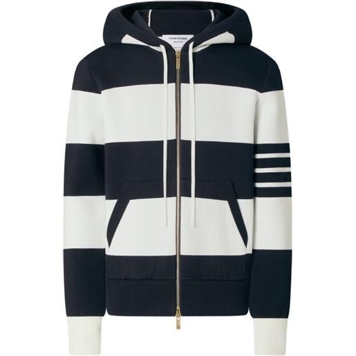 Thom Browne felpa hector con dettaglio a 4 righe - blu