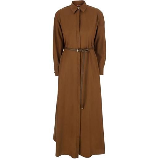 Max Mara chemisier con cintura - marrone