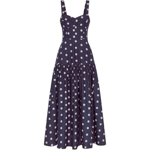 Nicholas abito valeria - navy polka dot - blu