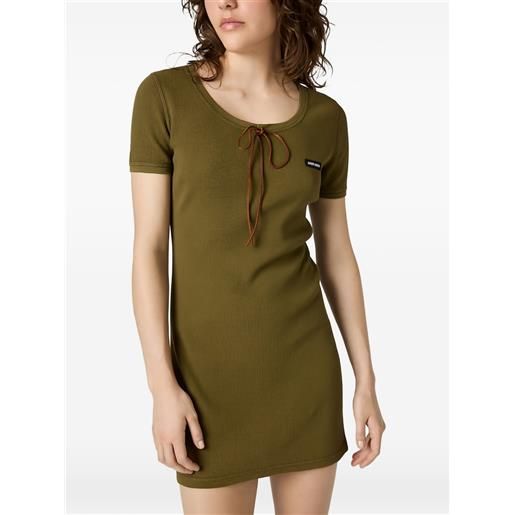 Miu Miu abito in cotone - verde