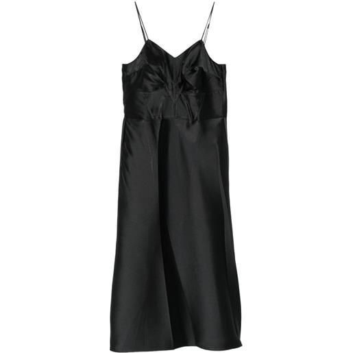 CALVIN KLEIN COLLECTION abito midi fia con spalline sottili - nero