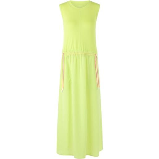 MARCCAIN abito midi smanicato con coulisse - verde