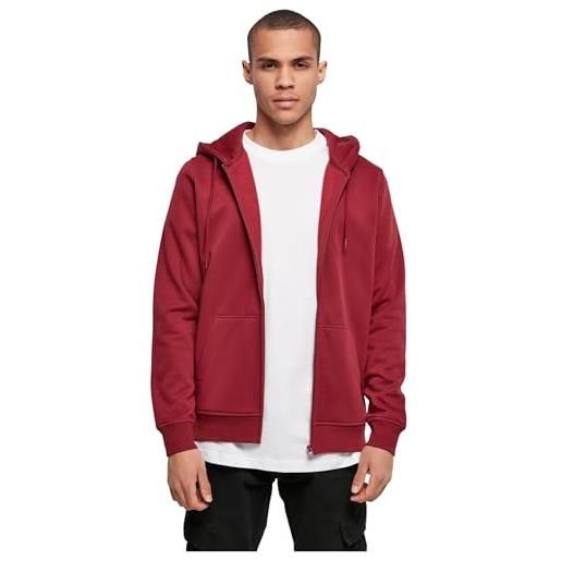 Build Your Brand felpa con cappuccio da uomo, con zip, colore bordeaux
