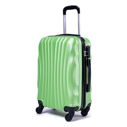 Kotti Trolley Bagaglio A Mano 55x40x20 Cm – Valigia Leggera In Hard Shell, Espandibile, Con Lucchetto E 4 Ruote