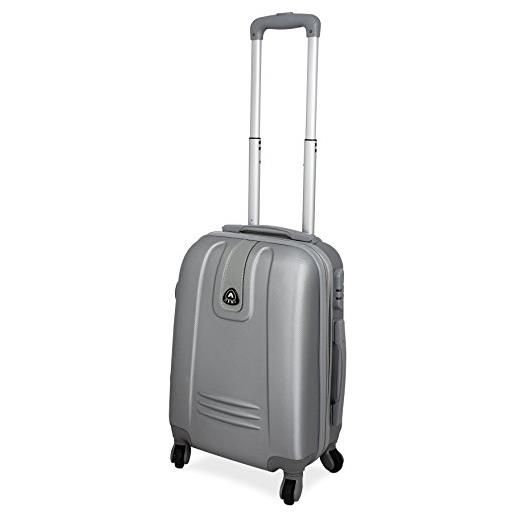 Ormi trolley mod 188 rigido in abs 52 cm, 32 litri 4 ruote, bagaglio a mano (argento)