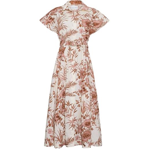 Cara Cara abito midi sawyer a fiori - bianco