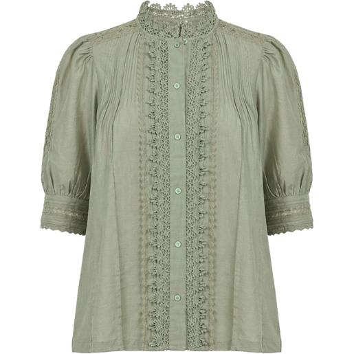 Vanessa Bruno lace-trim blouse - verde