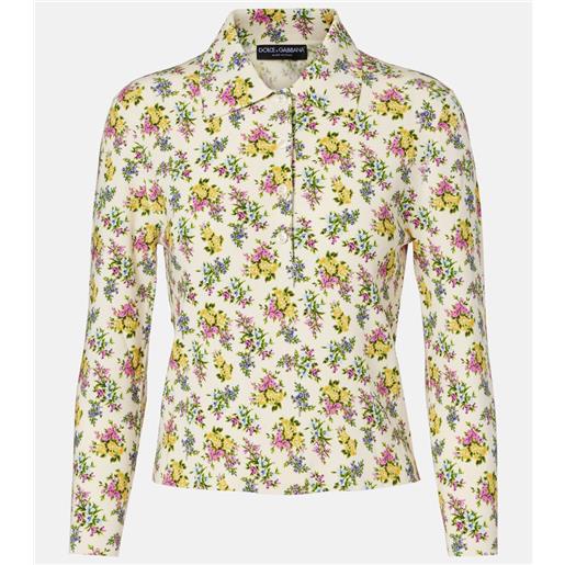 Dolce&Gabbana polo con stampa floreale