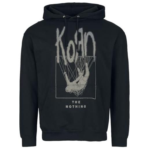 Korn the nothing uomo felpa con cappuccio nero l 80% cotone, 20% poliestere regular