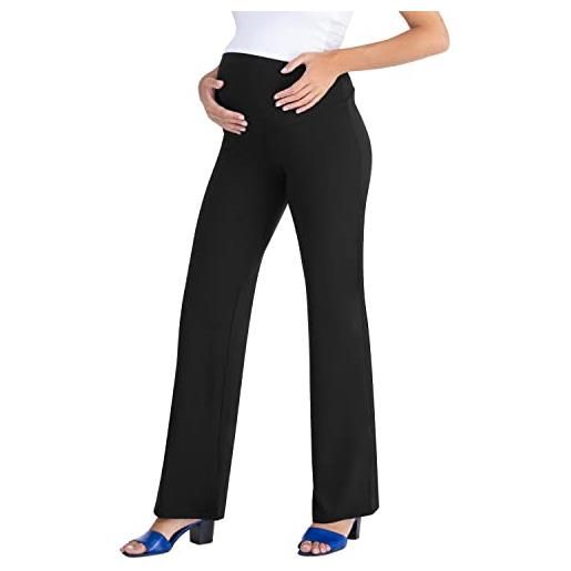 MAMAJEANS cinzia - pantalone premaman relax, ultra comodo, elegante per ogni occasione, un vero jolly per la gravidanza - made in italy (xs, viscose-nero)