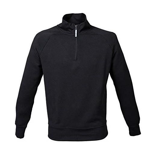 JRC 993160 kioto man felpa da uomo misto cotone poliestere collo a lupetto chiusura zip corta nero (xxl)