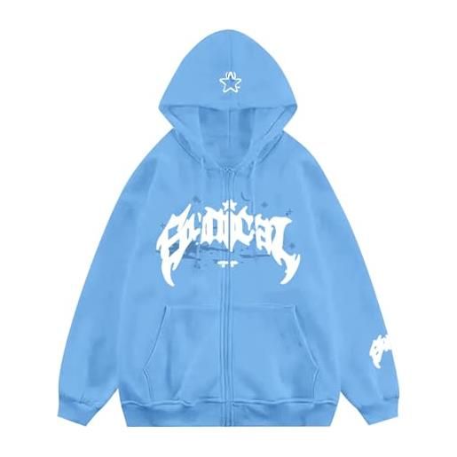 CXKOLD felpa anime hoodies uomo felpe con cappuccio da uomo con zip felpa da lavoro maglioncino cotone felpa uomo pile vestiti da maranza uomo maglione grigio uomo pullover