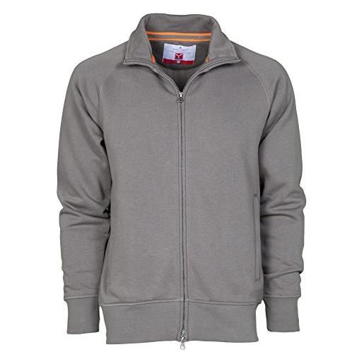 CHEMAGLIETTE! felpa da lavoro maglia felpata cotone con zip intera tasche zip payper panama +, colore: smoke, taglia: l