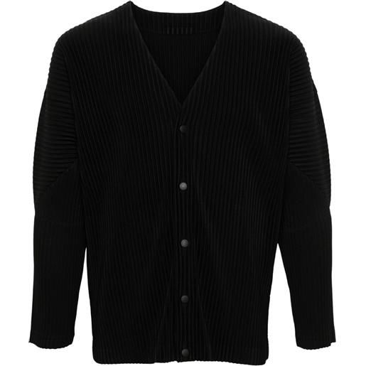 Homme Plissé Issey Miyake cardigan plissé - nero