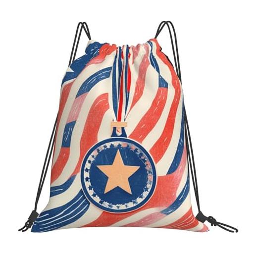 Generic tasche con coulissesacca sportiva per spiaggia all'aperto yoga 36x42cm moda regolabile borsa palestra star