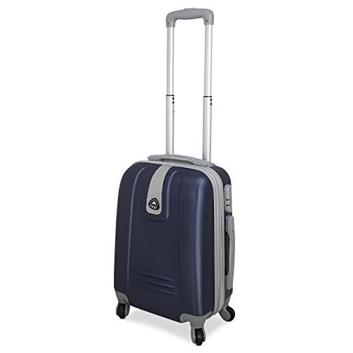 Ormi trolley mod 188 rigido in abs 52 cm, 32 litri 4 ruote, bagaglio a mano (blu)