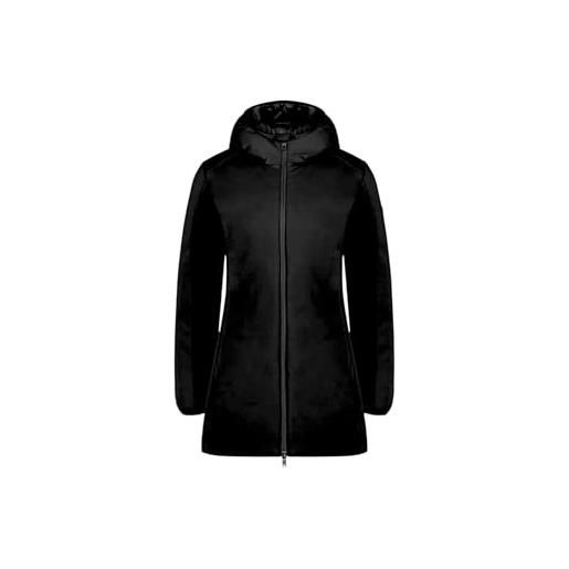 CIESSE PIUMINI piumino lungo con cappuccio in softshell ysabel 2.0 243cpwc05016p2643e nero