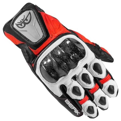 Berik namib guanti moto, nero/bianco/rosso, s
