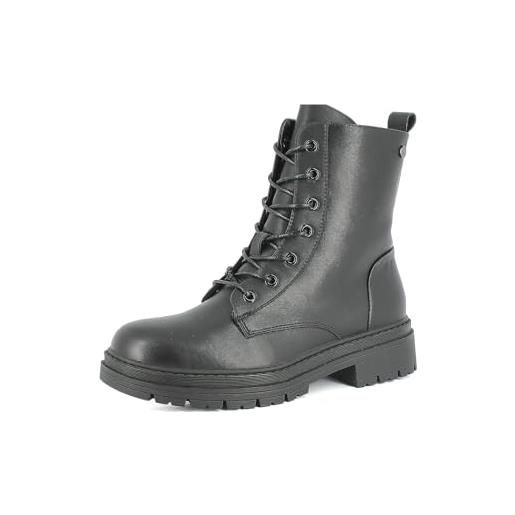 inblu anfibi donna stringati, stivaletto nero con carrarmato, 40 eu