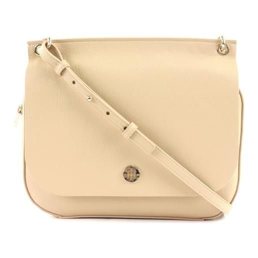 Tommy Hilfiger th core messenger warm sand and silver metallic