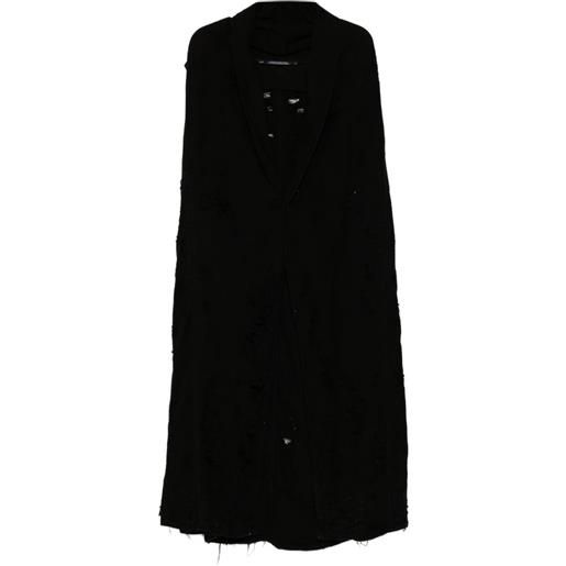 Julius giacca smanicata con effetto vissuto - nero