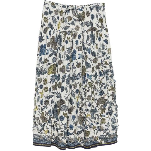 Ulla Johnson gonna midi alexandra a fiori - bianco