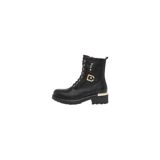 Nero Giardini i411881d anfibi donna in pelle - nero 37 eu