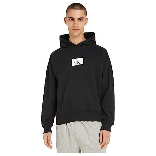 Calvin Klein felpa uomo con cappuccio, nero (black), l