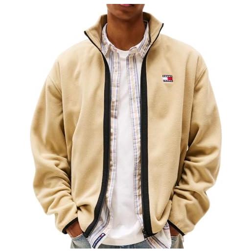 Tommy Hilfiger giacca zippé beige uomo dm0dm20833, beige, xs