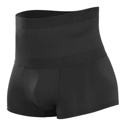 JPXJGT uomo controllo pancera contenitiva pantaloncini modellante boxer vita alta compressione (black, xl)