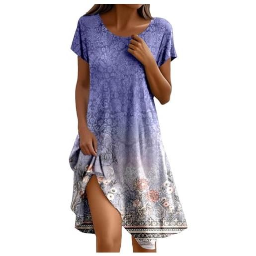 Generico abiti estivi donna eleganti vestiti donna estivi vestito nero estivo abito corto elegante canotta estate moda 2026 da mare di cotone a fiori hawaiano rosso curvy scollo americana fresco ragazza xl