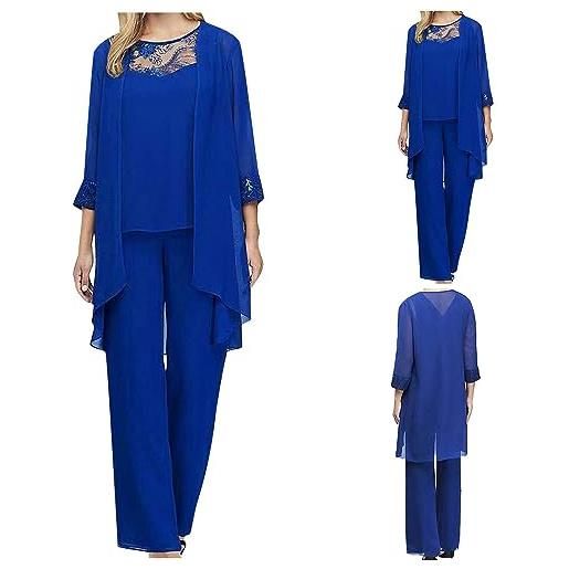 Huoghebg completo da donna 3 pezzi chiffon slim fit business blazer d'affari elegante ufficio cappotto giacca e pantaloni e crop top set giacca da donna a maniche lunghe elegante abbigliamento