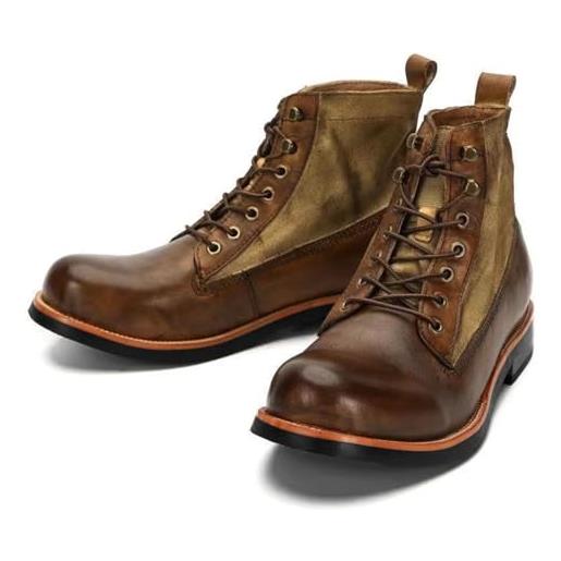 Generic stivali da neve uomo scarpe in pelle caviglia chukka stivali leggero walking scarpe da guida per l'uomo, fur brown, 42 eu