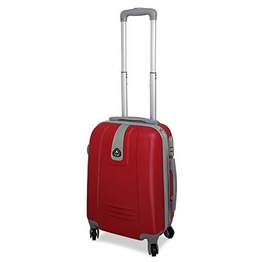 Ormi trolley mod 188 rigido in abs 52 cm, 32 litri 4 ruote, bagaglio a mano (rosso)