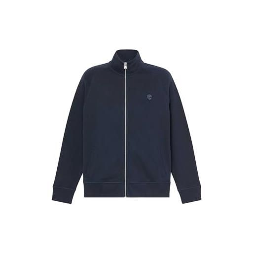 Timberland felpa con zip intera exeter river blu scuro