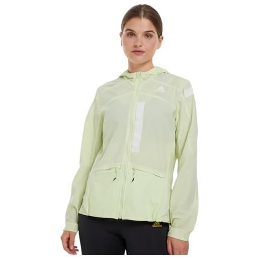 adidas marathon translucent giacca running winbreaker, quasi lime, xs