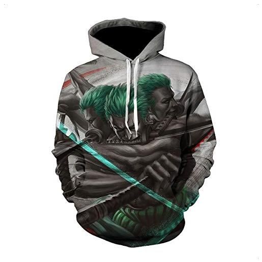 CHENMA felpa con cappuccio da uomo one piece con stampa 3d con tasca a marsupio, colore 8, xxl