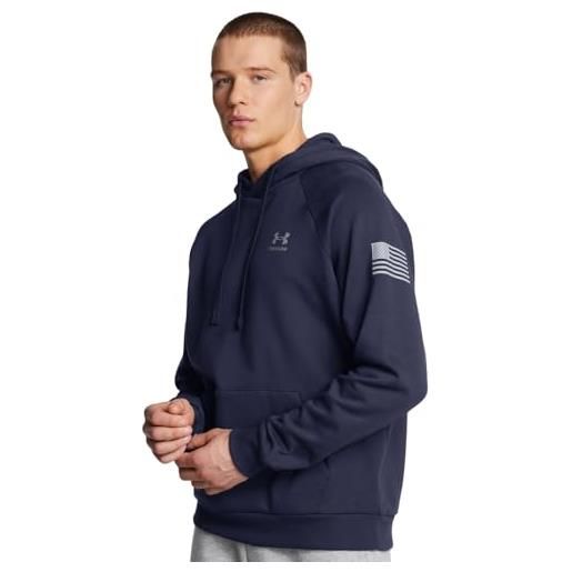 Under Armour felpa con cappuccio da uomo freedom flag, (410) midnight navy / / acciaio, xx-large