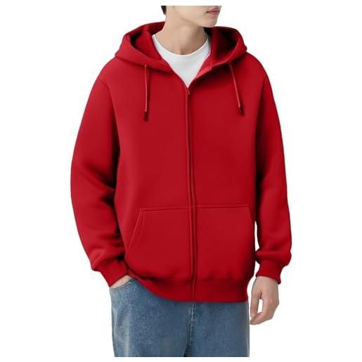 Generico felpa uomo con cappuccio collo alto pullover hip hop stile comoda felpe pile hoodies autunno invernale moda hoody sweater sweatshirt maglione , felpa uomo con cappuccio e zip, regali di natale capodanno