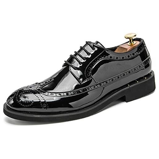 Zaylee scarpe da uomo in vernice da sposa vintage oxford scarpe stringate, eu43, regno unito: 8-gun color