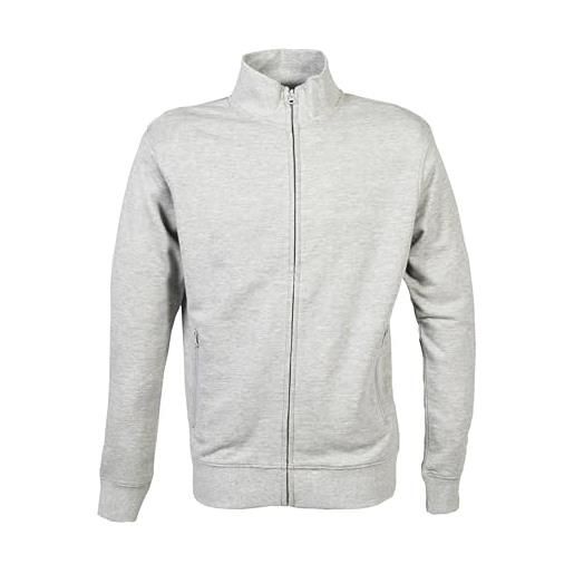 Generico james ross collections-felpa da uomo georgia man in policotone con collo a lupetto chiusura a zip intera, melange-xl