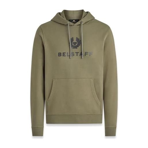 Belstaff signature hoodie, verde oliva (true olive), xxl